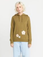Sudadera con capucha de verdadero trato musgo Z44ZX836 ropa mujer