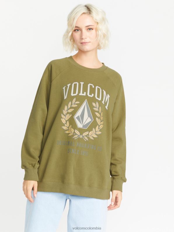 sudadera con cuello redondo Stone Magic Boy musgo Z44ZX840 ropa mujer - Image 4