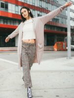 suéter cardi de tiro midi de living in lounge orquídea de invierno Z44ZX858 ropa mujer