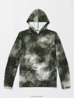 surf vitals balaram stack manga larga con capucha 50 upf rashguard negro Z44ZX179 ropa hombres - Image 5
