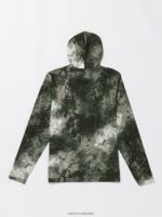 surf vitals balaram stack manga larga con capucha 50 upf rashguard negro Z44ZX179 ropa hombres - Image 6