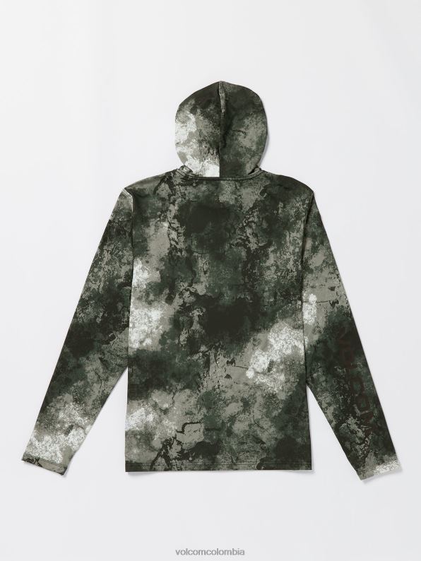 surf vitals balaram stack manga larga con capucha 50 upf rashguard negro Z44ZX179 ropa hombres - Image 7