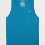 tanque de brezo sólido azul tormentoso Z44ZX96 ropa hombres