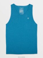 tanque de brezo sólido azul tormentoso Z44ZX96 ropa hombres