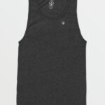 tanque de brezo sólido brezo negro oscuro Z44ZX61 ropa hombres