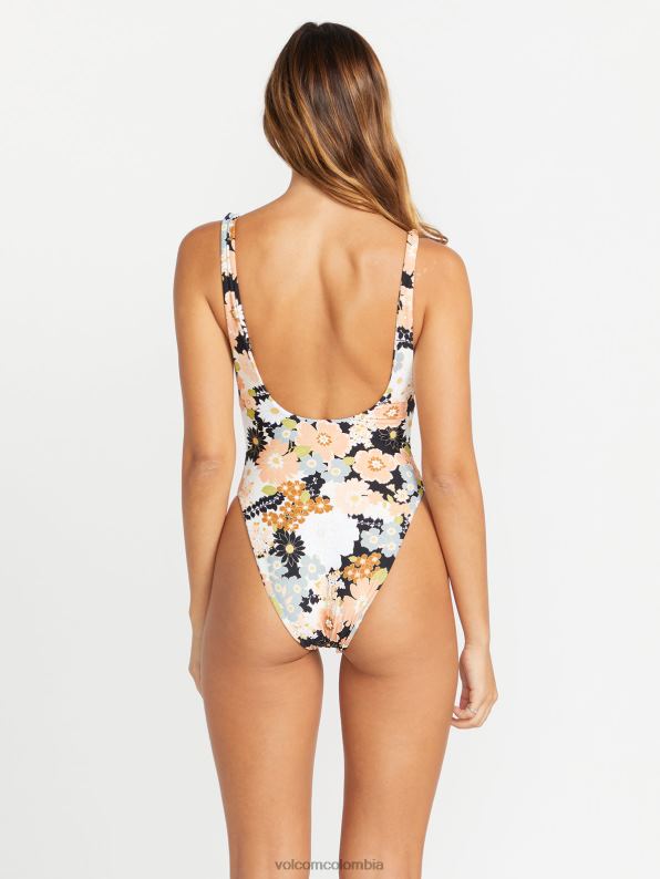 traje de baño de una pieza de polvo de oro multi Z44ZX1088 ropa mujer - Image 4