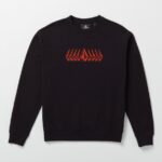 tripulación Watanite sudadera con capucha negro Z44ZX176 ropa hombres