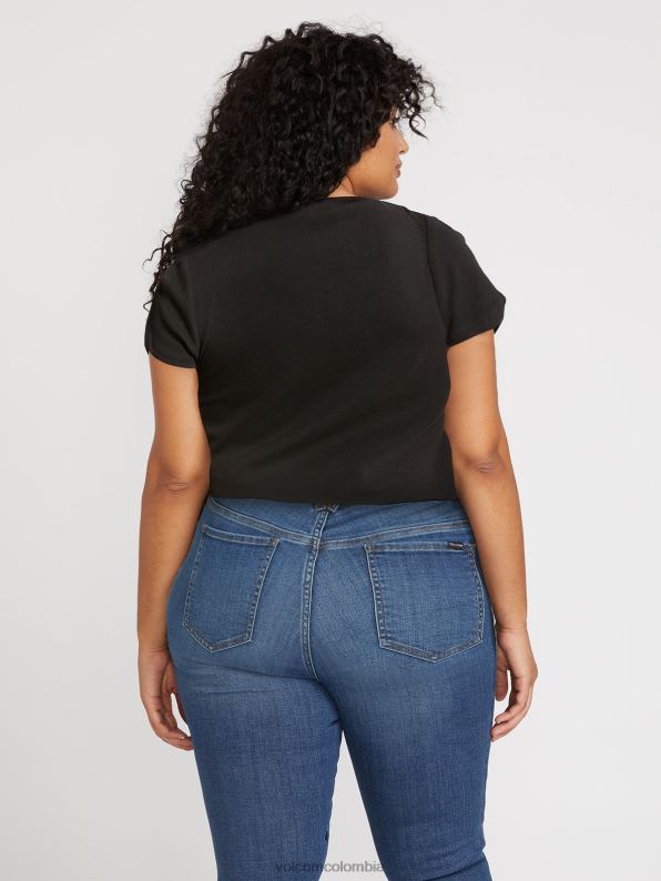 uno de cada camiseta de bebé más tamaño negro Z44ZX823 ropa mujer - Image 4