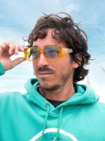 verdaderas gafas de sol mostaza brillo/azul Z44ZX495 exterior unisexo - Image 2