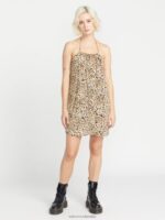 vestido halter meeyoww Huella animal Z44ZX883 ropa mujer