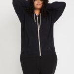 vivid in lounge polar con cremallera de talla grande negro Z44ZX851 ropa mujer
